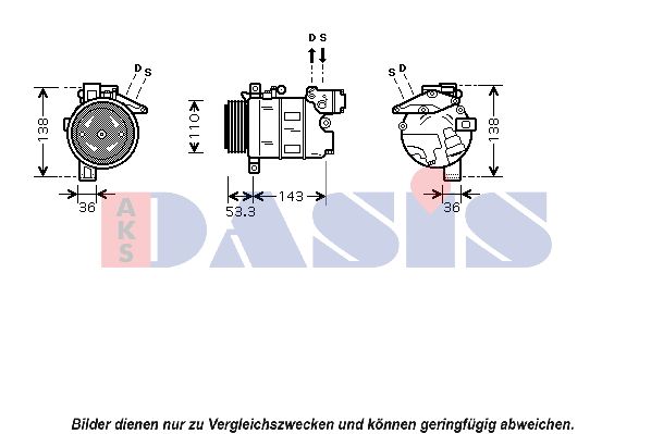 AKS DASIS Kompressori, ilmastointilaite 851083N